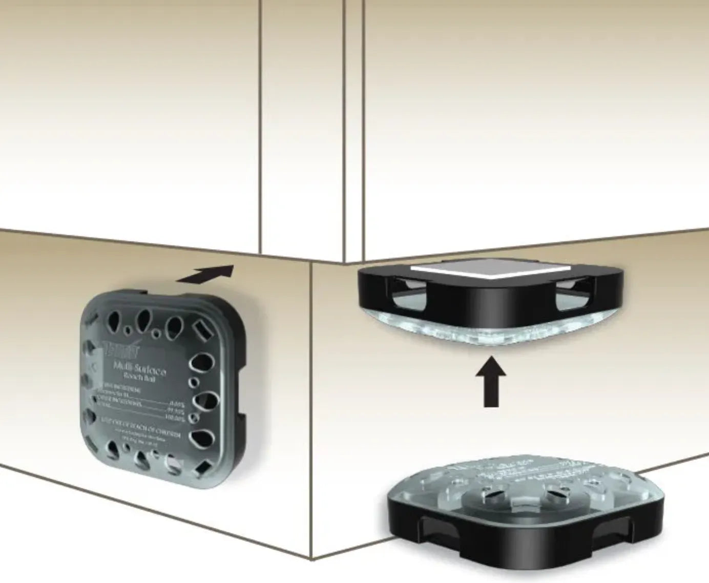 Diagram showing a Terro Roach Bait installation