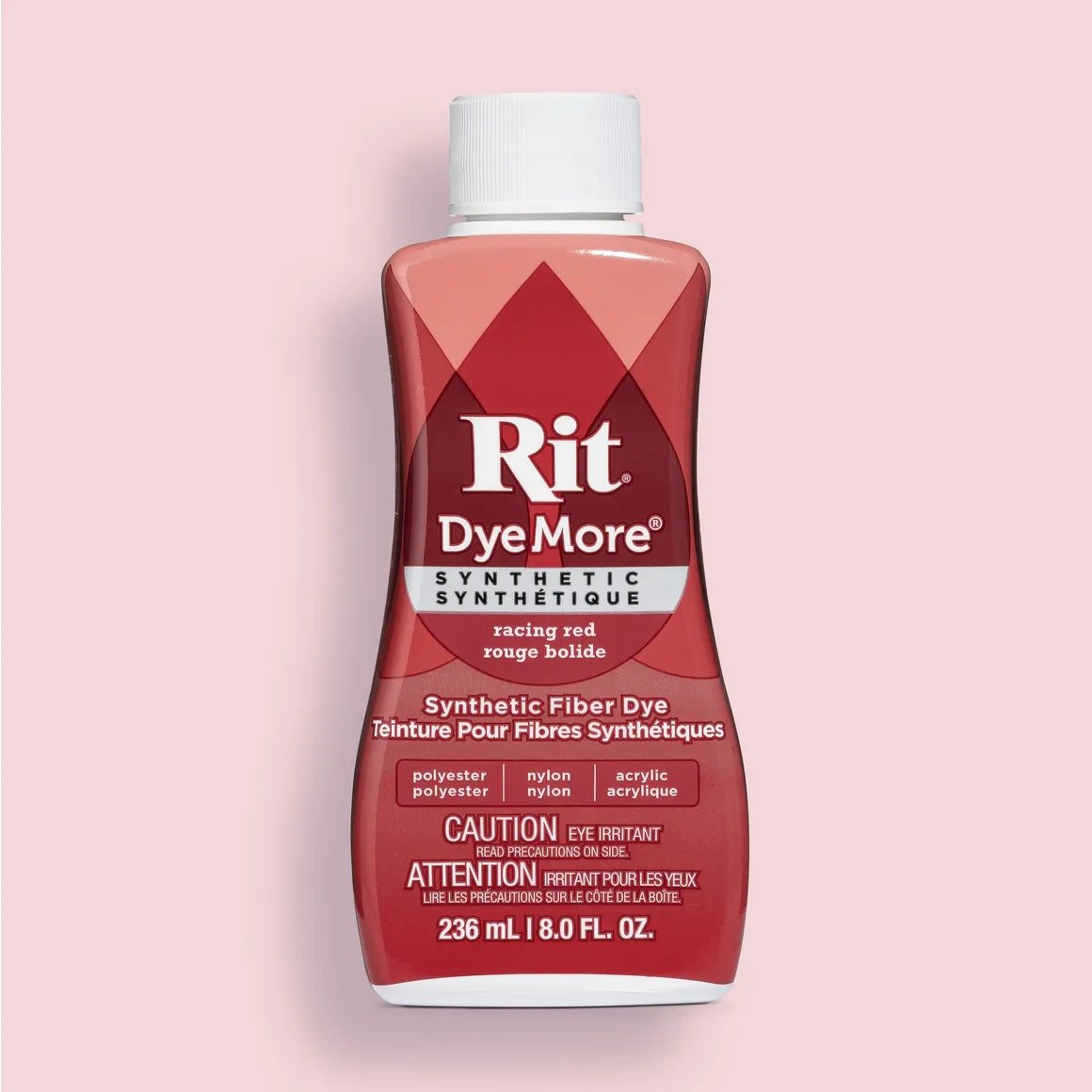 Racing Red Rit DyeMore synthetic fiber dye bottle