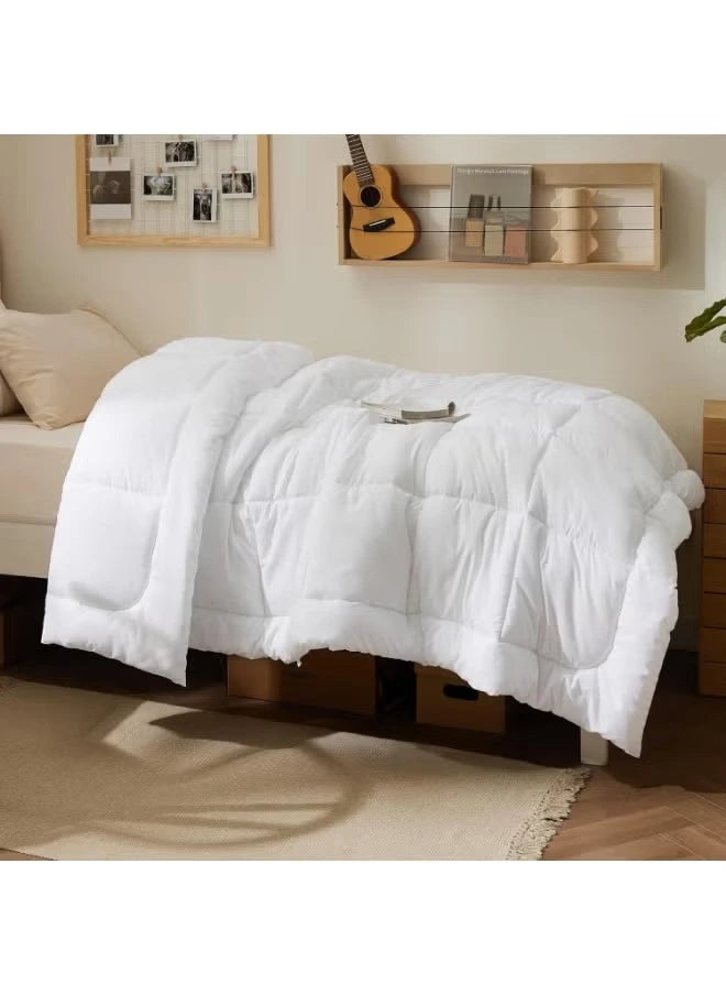 Book on a white comforter