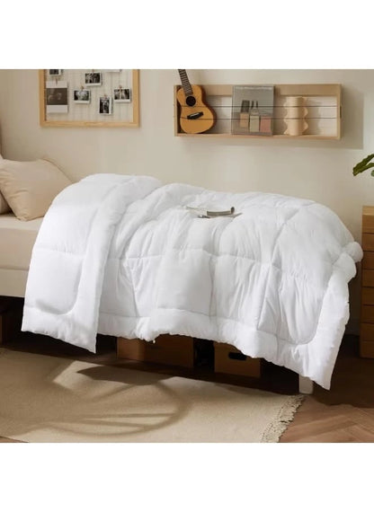 Book on a white comforter