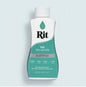 Rit all-purpose dye bottle in teal color on a light gray background